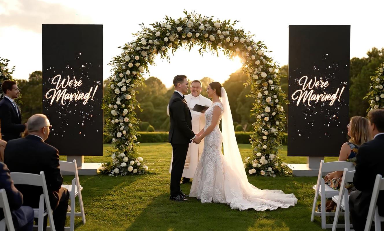 Wellcome Display LED Display Screen Rental | Luxe Weddings & Events